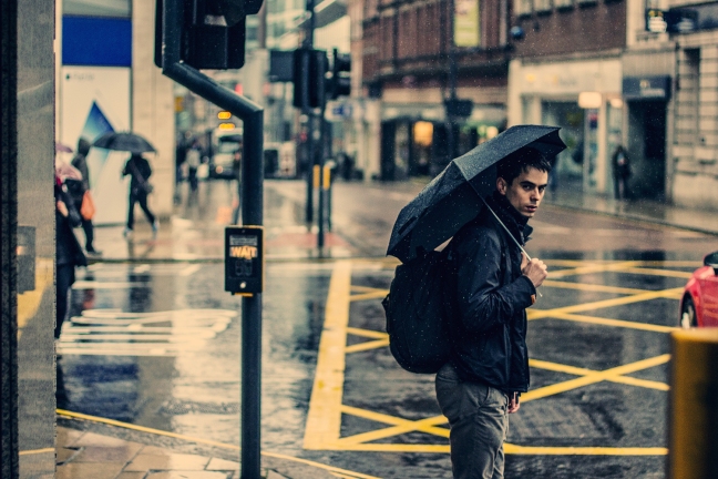 Man in the Rain - Leeds