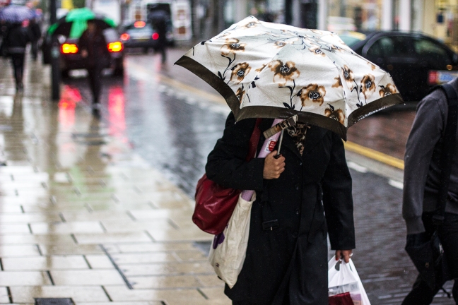 Women in the rain - Leeds